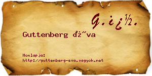Guttenberg Éva névjegykártya