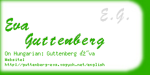 eva guttenberg business card